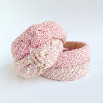 BARBIE | PINK TWEED SPARKLE HEADBAND | Headband | LOSHEN & CREM