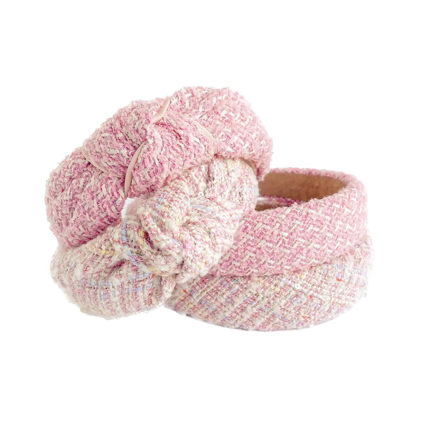 BARBIE PINK TWEED SPARKLE HEADBAND | Headband | LOSHEN & CREM