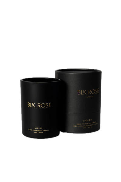 VIOLET BLK ROSE CANDLE | Candles | LOSHEN & CREM