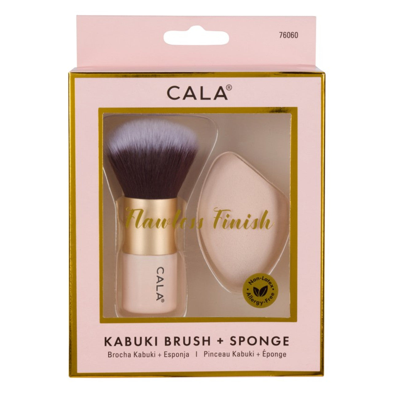 FLAWLESS FINISH KABUKI BRUSH & SPONGE | Makeup brush | LOSHEN & CREM