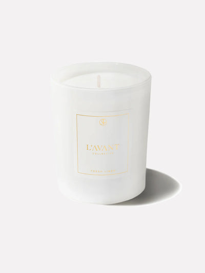 FRESH LINEN CANDLE - WHITE | Candles | LOSHEN & CREM