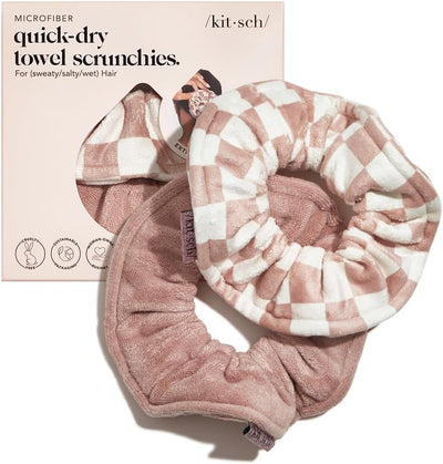 MICROFIBER QUICK-DRY TOWEL SCRUNCHIES 2PC | Scrunchies | LOSHEN & CREM