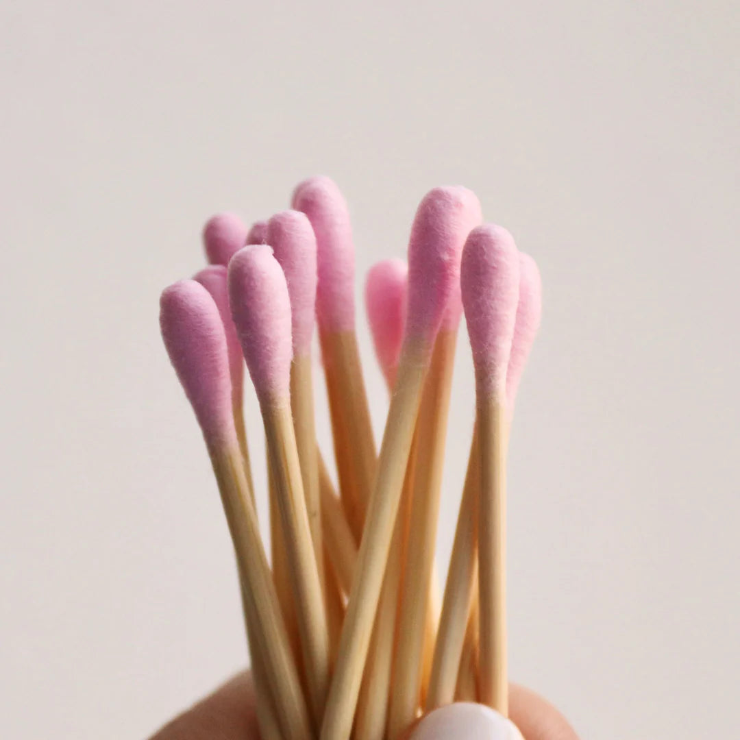 BIODEGRADABLE PINK COTTON SWABS | Cotton swabs | LOSHEN & CREM