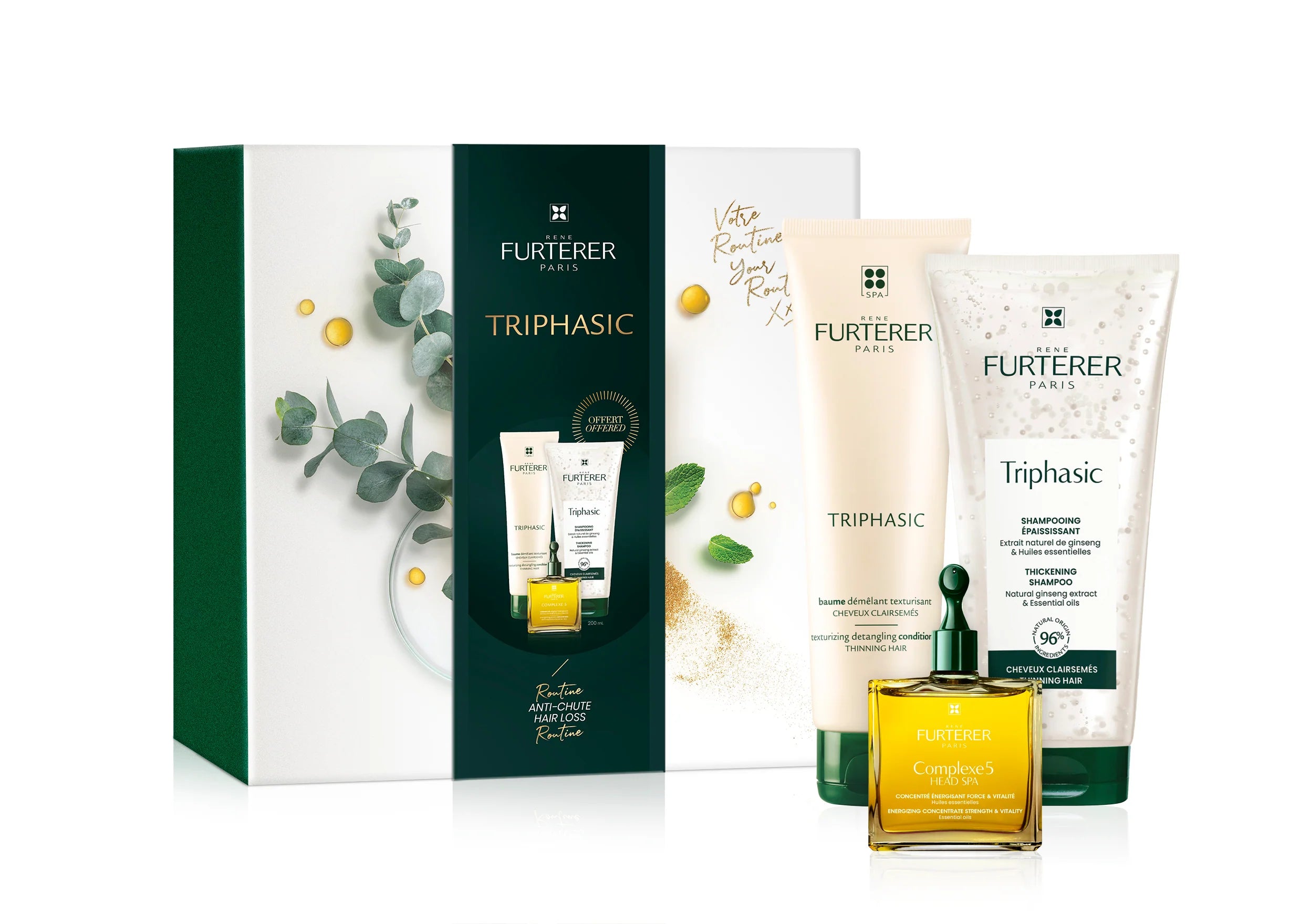 RENE FURTERER - TRIPHASIC GIFT SET HAIR LOSS ROUTINE - LIMITED EDITION | Value set | LOSHEN & CREM