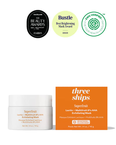 SUPERFRUIT LACTIC + MULTIFRUIT 8% AHA EXFOLIATING MASK | AHA | BHA mask | LOSHEN & CREM