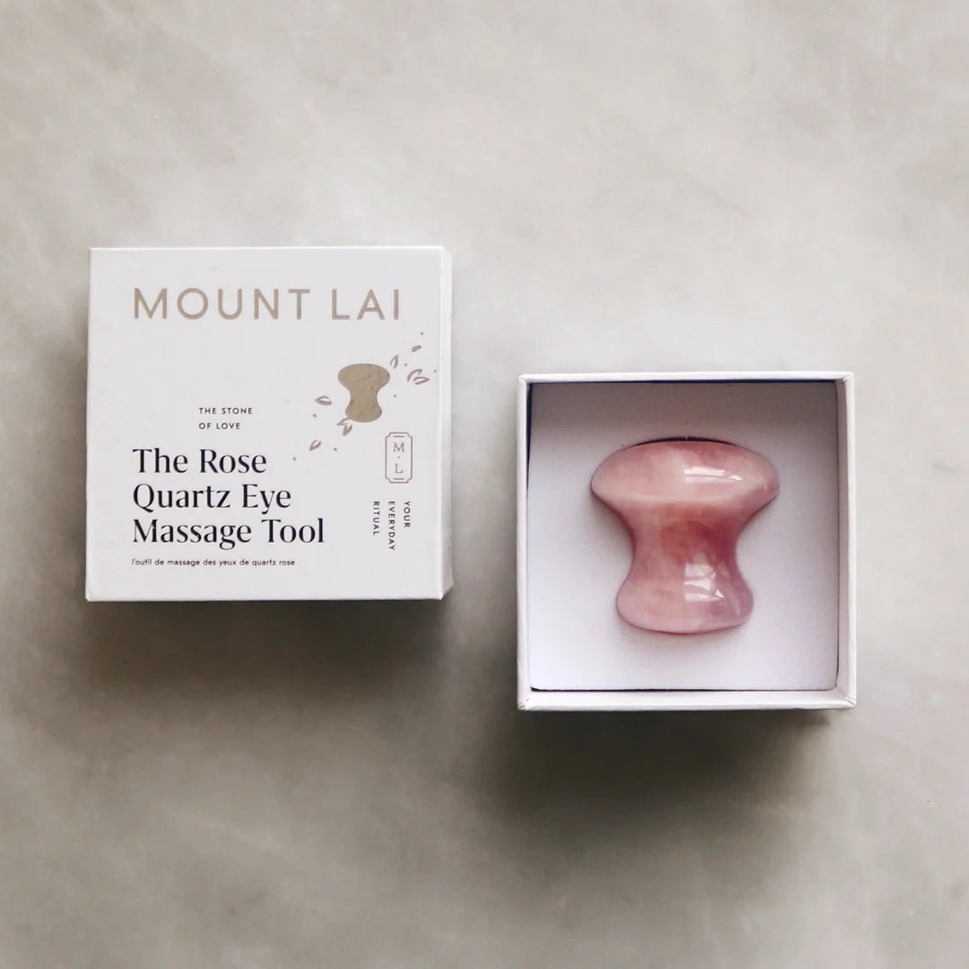 THE DE-PUFFING ROSE QUARTZ EYE MASSAGE TOOL | Gua Sha | LOSHEN & CREM