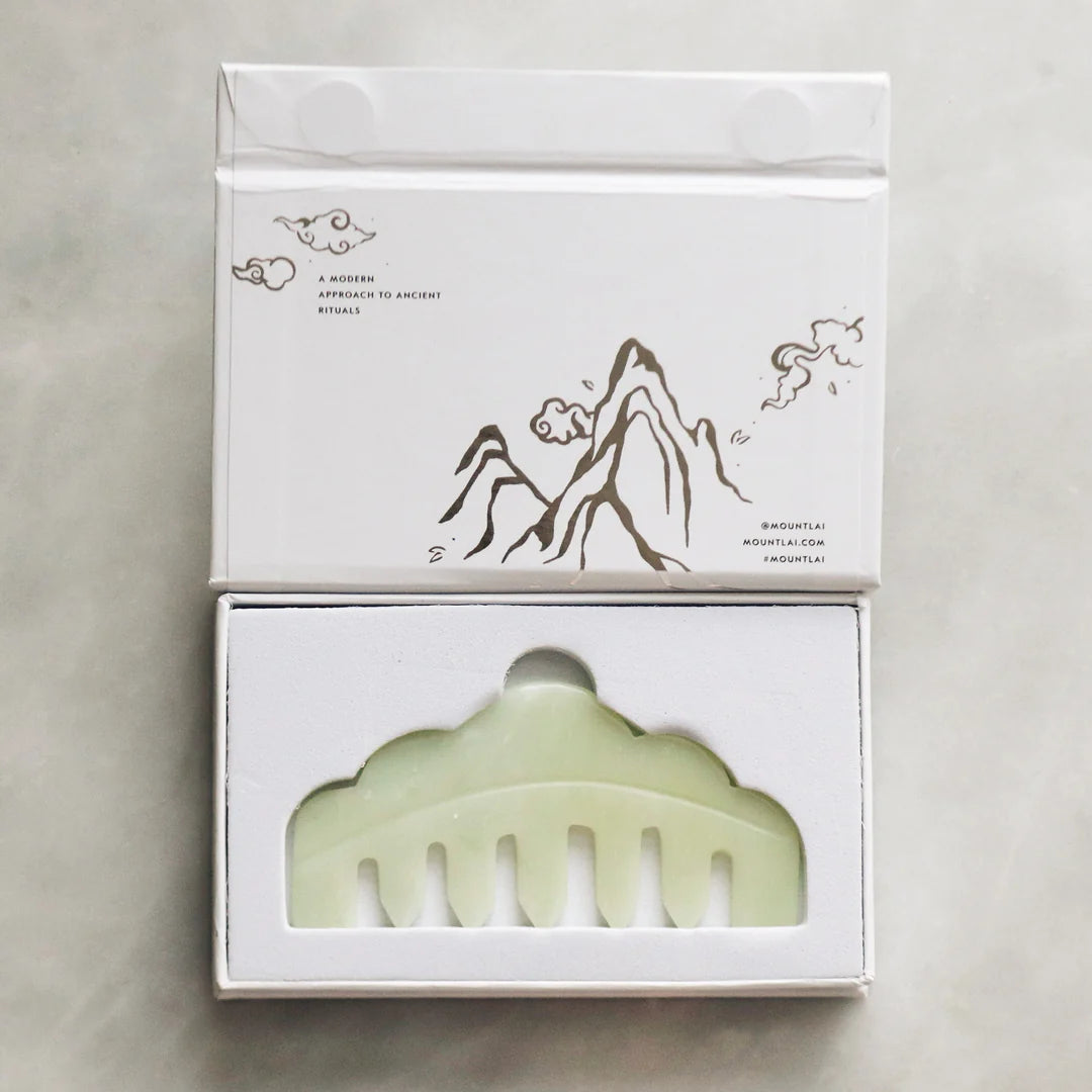 THE JADE MASSAGING GUA SHA COMB | Gua Sha combs | LOSHEN & CREM