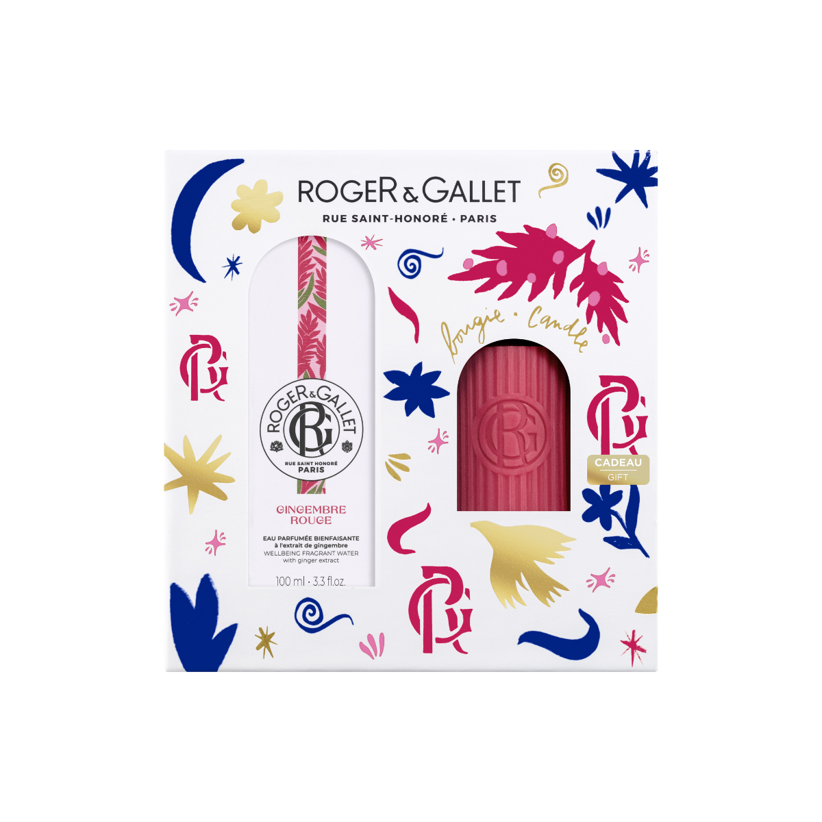 WELLBEING FRAGRANT WATER GINGEMBRE ROUGE WITH SCENTED CANDLE SET | Eau de parfum | LOSHEN & CREM