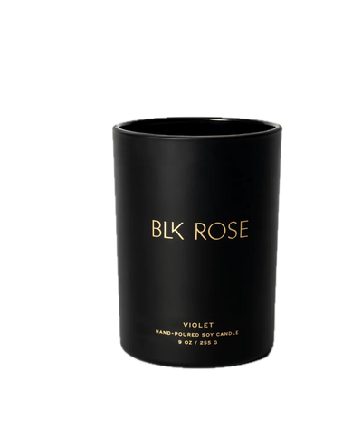 VIOLET BLK ROSE CANDLE | Candles | LOSHEN & CREM