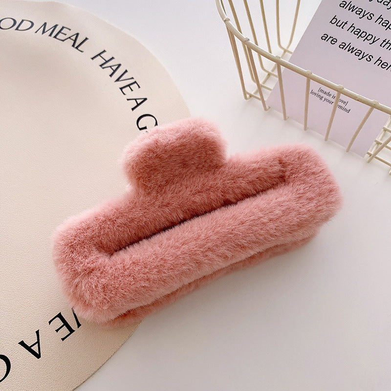 EMMA | FLUFFY RECTANGLE CLAW CLIP | Hair clips | LOSHEN & CREM