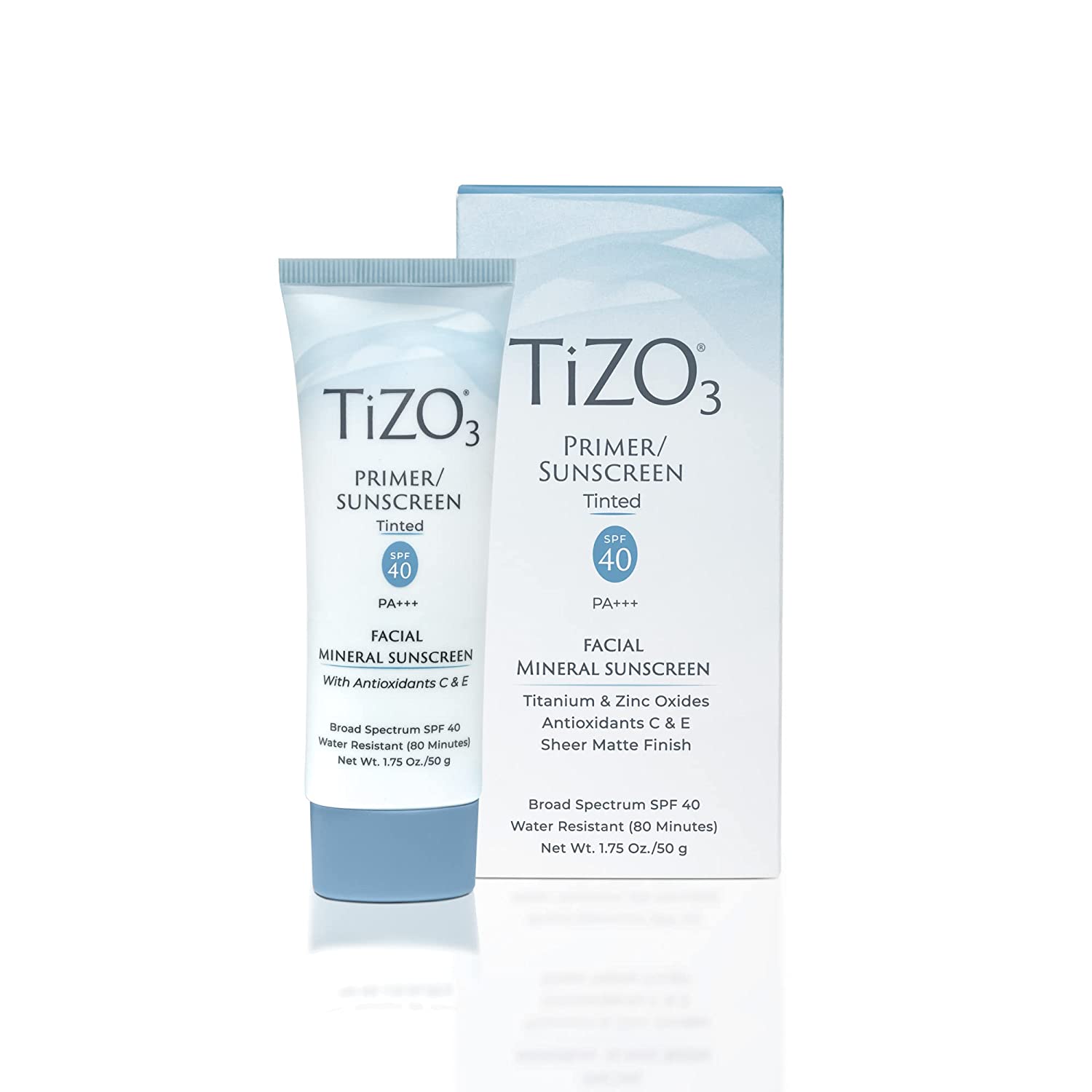 TIZO3 FACIAL PRIMER TINTED SUNSCREEN SPF 40 | Mineral sun protection | LOSHEN & CREM